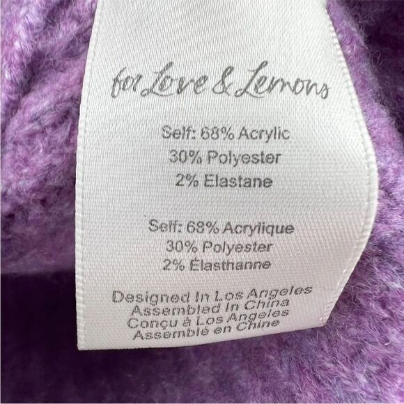 For Love And Lemons Cropped Cardigan Sweater Emery Top Size M - Picture 8 of 8